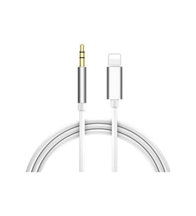 Apple Uyumlu iPhone Aux Kablosu Lightning To 3.5mm Jack Çevirici Dönüştürücü Beyaz Bluetooth Gerektirmez