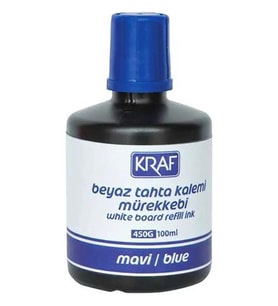 Kraf Beyaz Tahta Kalemi Mürekkebi 100ml Mavi 450G