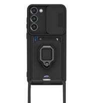 Northcity Samsung Galaxy S23 Plus Uyumlu Kılıf Zuma Kartvizitli Yüzüklü Silikon - Siyah