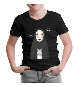 Sprited Away - Kaonashi Siyah Çocuk Tshirt