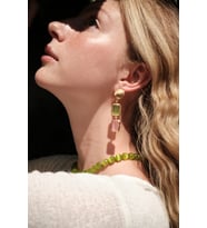 Midyeli Kedi Gözü Küpe Sally Jewels