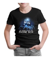 Doctor Who - Angels Have The Phone Box Siyah Çocuk Tshirt