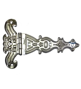 Northcity Dekoratif Sac Tek Kuyruklu Menteşe - 69x102 mm Nikel Kaplama, Kapı ve Dolap Menteşesi