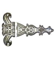 Northcity Dekoratif Sac Tek Kuyruklu Menteşe - 69x102 mm Nikel Kaplama, Kapı ve Dolap Menteşesi