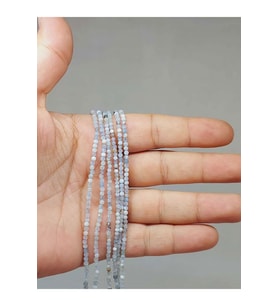 Bileklik Boy Akuamarin Taşı Dizi 2mm (51184) Yarım Dizi (17CM UZUNLUĞUNDADIR)