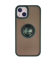 Iphone 15 Kılıf Montreal Yüzüklü Silikon Kapak - Yeşil