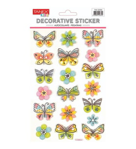 Tanex Sevimli Kelebek Serisi Puffy Etiketi TNX-25350