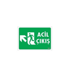 Mey İthalat® Acil Çıkış Uyarı Levhasi 25X35 Kod: 947