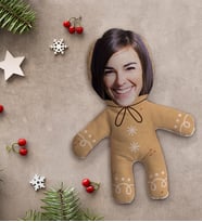 BK Gift Kişiye Özel Fotoğraflı Kurabiye Adam Kostümlü Kadın Bebek Yastık-5