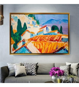 Altın Çerçeveli dekoratif tablo l37 (Gold)