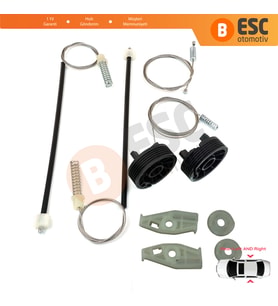 Peugeot 206 CC 2D 2000-2008 2-Kapı Coupe Cabrio 922457 922458 İçin Arka Sağ Sol Cam Kriko Tamir Seti