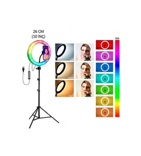 10 Inç RGB LED Selfie Işığı Tripod ile Makyaj ve Youtuber İçin Mükemmel Aydınlatma