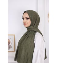 Haki Yeşil Bambu Kreş Şal
