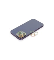 İphone 13 Pro Max Renkli Kamera Lens Koruma Cam - Sarı-turuncu