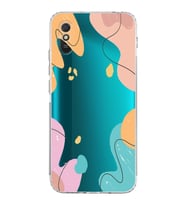 Xiaomi Redmi 9A  Kamera Korumalı Kapak Karışık Renkler Tasarımlı Şeffaf  Kılıf