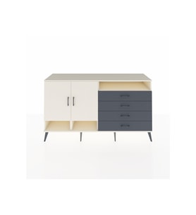 Kronos Konsol 5 Raflı 4 Çekmeceli 2 Kapaklı 176x59x99 Aytaşı-Aytaşı/Antrasit