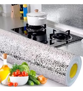 Yapışkanlı Mutfak Folyo Gümüş 40 cm x 10 m
