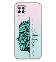 Huawei İkizler Burcu Tasarımlı Şeffaf Telefon Kılıfı