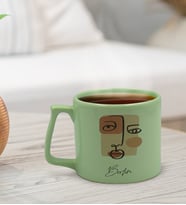 BK Gift Kişiye Özel İsimli Pastel Yeşil Middle Kupa Bardak, Arkadaşa Hediye, Ev Hediyesi, Doğum Günü Hediyesi, Ofis Hediyesi (Model 1)