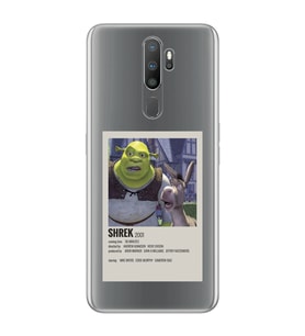 Oppo A5 2020 / A9 2020 Uyumlu Shrek Minimalsit Poster Desenli Şeffaf Telefon Kılıfı