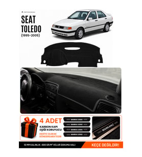 SEAT TOLEDO (1995-2005) Uyumlu Torpido Örtüsü Torpido Kılıfı - Siyah