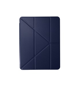 Fuchsia iPad Air 11 (2024-2025) ile Uyumlu Renkli Karbon Trifolding Kalem Bölmeli Tablet Kılıfı