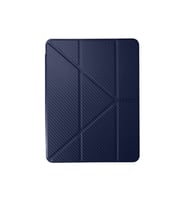 Fuchsia iPad Air 11 (2024-2025) ile Uyumlu Renkli Karbon Trifolding Kalem Bölmeli Tablet Kılıfı