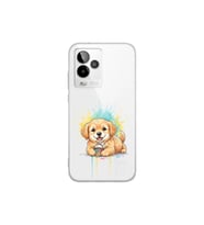 General Mobile GM 24 Pro ile Uyumlu Splash Köpek Tasarımlı Şeffaf Silikon Kılıf
