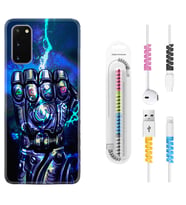 Samsung A02S A03S A10 A12 A13 A21S A22 Kılıf Kablo Koruma Spiral Silikon Thunder Play 1760