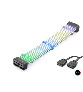 Bükülebilir Sleeved Ekran Kartı Argb Lightboard 2X8 Pin 44 Led Siyah ND2803B