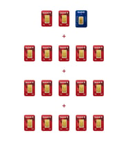 Nadir Gold 24 Ayar 19,5 Gram Külçe Altın (1 Adet 2,5 Gram Külçe Altın + 17 Adet 1 Gram Külçe Altın )