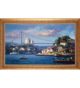 ALTIN ÇERÇEVELİ PASPARTULU TABLO CR146