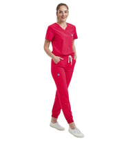JOGGER- Erkek Likralı Nar Çiçeği Üniforma Takımı (Çok Renkli)
