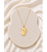 Kişiye Özel Koala Figürlü Kolye 925K Gümüş (Gold)