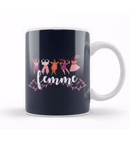 Girl Power Femme Text Kupa Bardak Porselen