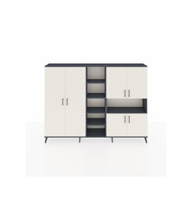 Arges Dolap 13 Raflı 6 Kapaklı 220x30x163 Antrasit-Aytaşı/Antrasit