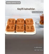 6’lı Bambu Renk Kahvaltılık Seti Tepsili Kahvaltı Tepsisi BPA FREE