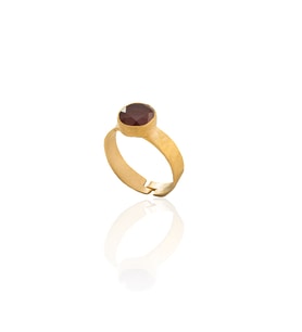 Kadir Jewellery 22 Ayar Altın Kaplama Zirkon Taşlı Kadın Minimal Yüzük