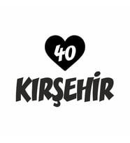 Kalpli 40 Kırşehir Araba Sticker siyah 20x15 CM (Siyah)