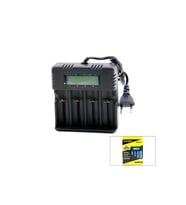 4LÜ PİL ŞARJ ALETİ 3000mA 4.2V FİŞLİ=AC 100-240V ETC - 26650 - 18650 - 16340 (4915)