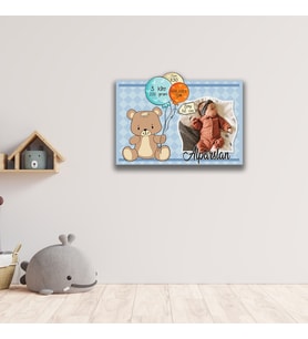 Kişiye Özel Doğum Panosu Yeni Doğan  35x25