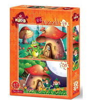 Art Kids 24+35 Parça Mantar Evler Eğitici Çocuk Puzzle