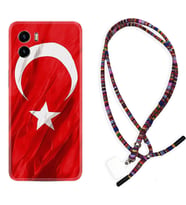 Vivo Y15S Y32 Y33S Y51 Y53S Kılıf Boyun Asklı Rasta Silikon Şanlı Türk Bayrağı 4 1401