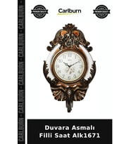 Özel Üretim Dekoratif Duvar Saati Ev Hediyesi Aksesuar Duvara Asmalı Filli Saat Alk1671