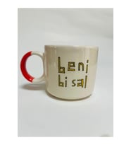 Beni Bi Sal Baskılı Turuncu Kulplu Kupa