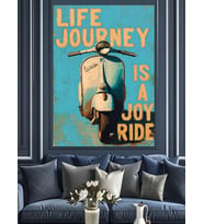 Life Journey Is A Joy Ride Dekoratif Kanvas - Mdf Ahşap Tablo
