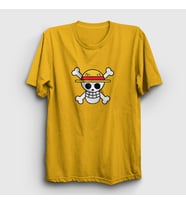 Presmono Unisex Sarı Logo Anime One Piece T-Shirt 135550tt (Sarı)
