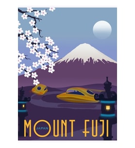 Fuji Dağı Yarışı Tablo Ahşap Poster Dekoratif