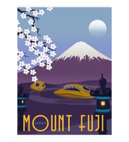 Fuji Dağı Yarışı Tablo Ahşap Poster Dekoratif