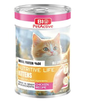 Bio PetActive Nutritive Life Tavuklu Yavru Kedi Konservesi 400 Gr
